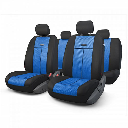 Авточехлы Autoprofi TT, цвет: черный, синий, 9 предметов. TT-902M BK/BLTT-902M BK/BL Авточехлы Autoprofi TT, цвет: черный, синий, 9 предметов. TT-902M BK/BLTT-902M BK/BLАвтомобильные чехлы Autoprofi TT изготавливаются из высококачественного полиэстера со вставками из поролона, обеспечивающего сцепление с сиденьем. Мягкие чехлы являются отличным дополнением салона любого автомобиля. Изделия придают автомобильному интерьеру современные и солидные черты.Универсальная конструкция подходит для большинства автомобильных сидений. Подходят для автомобилей с боковыми подушками безопасности (распускаемый шов).Специальные молнии, расположенные в чехлах спинки заднего ряда, позволяют использовать чехлы на автомобилях с различными пропорциями складывания заднего ряда.Комплектация: 5 подголовников, 2 чехла сидений переднего ряда, 1 спинка заднего ряда, 1 сиденье заднего ряда.