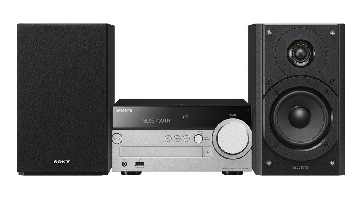 Sony CMT-SX7 микросистемаCMTSX7.RU1 Sony CMT-SX7 микросистемаCMTSX7.RU1Насладитесь каждым нюансом и звуком студийного качества с микросистемой Sony CMT-SX7.Полный набор функций и возможностей собраны в одном месте — слушайте компакт-диски, аудиофайлы, музыкальные онлайн-сервисы в качестве, приближенном к звуку высокого разрешения благодаря DSEE HX. Полный комфорт прослушивания и разнообразие вариантов: можно слушать радио или подключиться по беспроводной сети к другому устройству по Wi-Fi или Bluetooth с поддержкой стандарта LDAC. Также можно слушать музыку в любом уголке вашего дома благодаря поддержке создания мультирум-системы.Переход на аудио высокого разрешения можно сравнить с переходом к стандарту видео высокой четкости — звук стал выразительнее, чем у MP3 и компакт-дисков, что позволяет расслышать каждую ноту и тончайшие оттенки. А цифровой усилитель S-Master HX сокращает возможные искажения и гарантирует яркие впечатления от прослушивания.Усилитель S-Master HX в сочетании с технологией DSEE HX открывают новые грани звучания в форматах аудио высокого разрешения. В основе принципа работы стандартных усилителей лежит последовательное цифрово-аналоговое преобразование сигнала, сказывающееся на качестве звука. Полностью цифровой S-Master HX от Sony создан для аудио высокого разрешения, передает звук без искажений, улучшает качество звучания и уменьшает уровень шумов, свойственных высокочастотному диапазону (выше 40 кГц).Процессор обработки цифрового звучания HX (DSEE HX) улучшает качество сжатых форматов MP3, ACC, ATRAC и WMA. Он восстанавливает изначальное звучание высокого частотного диапазона, компенсируя потери при сжатии, обеспечивая студийное качество звука. ClearAudio+ объединяет уникальные технологии обработки звукового сигнала от Sony и обеспечивает последовательно четкое, высококачественное звучание независимо от жанра музыки.Высокое качество беспроводной потоковой передачи благодаря технологии LDAC в сочетании с возможностью прослушивания музыки в нескольких помещениях — теперь вы можете слушать любимую музыку в отличном качестве и без проводов. Слушайте любую музыку по беспроводному соединению со смартфона, планшета или ноутбука благодаря поддержке DLNA, AirPlay, GoogleCast или Spotify Connect. Ищите новые песни на музыкальных онлайн-сервисах или слушайте музыку с компьютера через Ethernet. Устанавливайте Bluetooth-соединение в одно касание благодаря поддержке технологии подключения в одно касание по NFC и получите полный контроль с помощью приложения SongPal.Простой дизайн приложения SongPal позволяет интуитивно управлять воспроизведением музыки. Просто установите приложение SongPal на поддерживаемую модель смартфона и получите полный контроль над музыкой, воспроизведением и настройками звучания.Тюнер FM/AMПоддержка Bluetooth 3.0, NFC