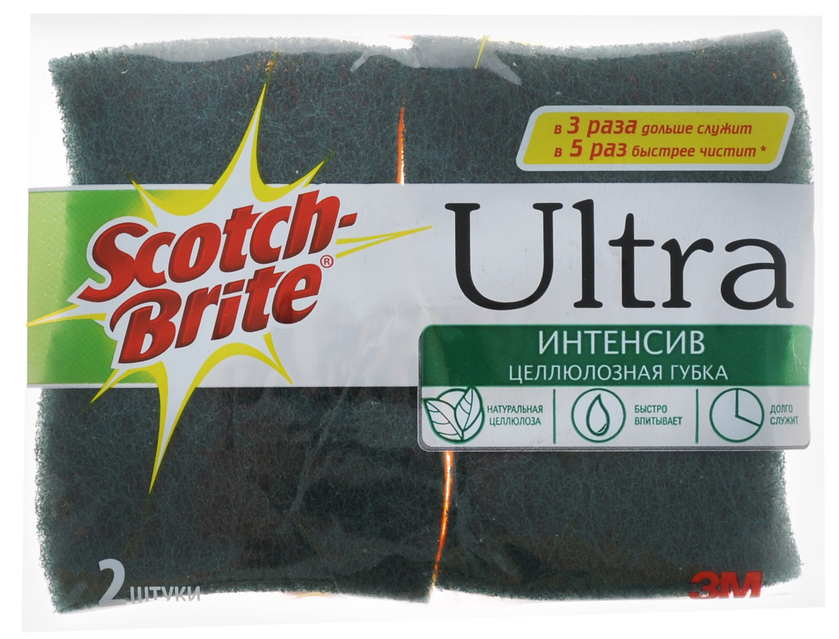 Губки для мытья посуды Scotch-Brite Ultra, цвет: желтый, зеленый, 2 штXF-0045-0436-1 Губки для мытья посуды Scotch-Brite Ultra, цвет: желтый, зеленый, 2 штXF-0045-0436-1Набор Scotch-Brite Ультра интенсив состоит из 2 губок. Предназначены для интенсивной чистки и удаления сильных загрязнений с посуды (противни, решетки-гриль, кастрюли).Для удобства применения с одной стороны губки нанесен абразивный слой. Не рекомендуется использовать для деликатных поверхностей. Губки сохраняют чистоту и свежесть даже после многократного применения, а их эргономичная форма удобна для руки.