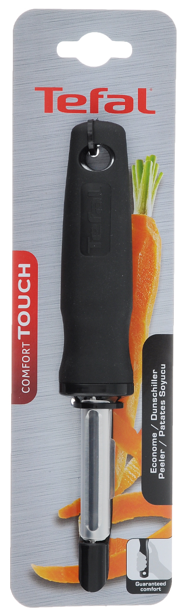 Картофелечистка Tefal Comfort Touch, длина 20 см2100071025 Картофелечистка Tefal Comfort Touch, длина 20 см2100071025Картофелечистка Tefal Comfort Touch предназначена для чистки овощей и фруктов. Лезвие выполнено из нержавеющей стали, рукоятка из прорезиненного пластика обеспечивает комфорт во время использования и надежный захват. На ручке имеется отверстие для подвеса. Картофелечистка - незаменимый аксессуар на кухне любой хозяйки. Длина картофелечистки: 20 см.