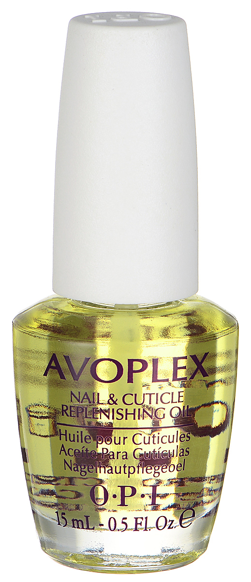 OPI Масло для ногтей и кутикулы Avoplex, увлажняющее, 15 млAV710 OPI Масло для ногтей и кутикулы Avoplex, увлажняющее, 15 млAV710Масло для кутикулы OPI Avoplex - это средство с липидным комплексом авокадо в составе, включающее в себя витамины А, B, D, E и лецитин. Смягчает, а также питает кутикулу и матрикс ногтя, замедляет нарастание кутикулы, способствует росту натуральных ногтей. Кроме того, в состав входят: масла виноградных косточек, подсолнуха, кунжута. Идеальный уход за ногтями в салоне и дома.Не содержит синтетических добавок, отдушек и красителей.Товар сертифицирован.