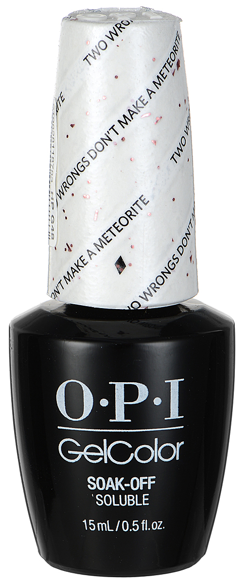 OPI Гель-лак GelColor, тон Two Wrongs Dont Make a Meteorite, 15 млHPG48 OPI Гель-лак GelColor, тон Two Wrongs Dont Make a Meteorite, 15 млHPG48Гель-лак OPI GelColor - это 100% гель в лаковом флаконе! В отличие от гелей-лаков, из-за отсутствия лаковой составляющей GelColor не подвержен сколам и трещинам. Светоотверждение в LED-лампе происходит за 30 секунд, а за 2 минуты в стандартной UV-лампе. Не требует шлифовки ногтей перед нанесением и опиливания при снятии. Снимается с помощью отмачивания за 15 минут. Не содержит ацетона, который может проникать в верхний слой ногтя и портить его. Не тускнеет и не выгорает под солнцем, сохраняя блеск до процедуры снятия.Товар сертифицирован.