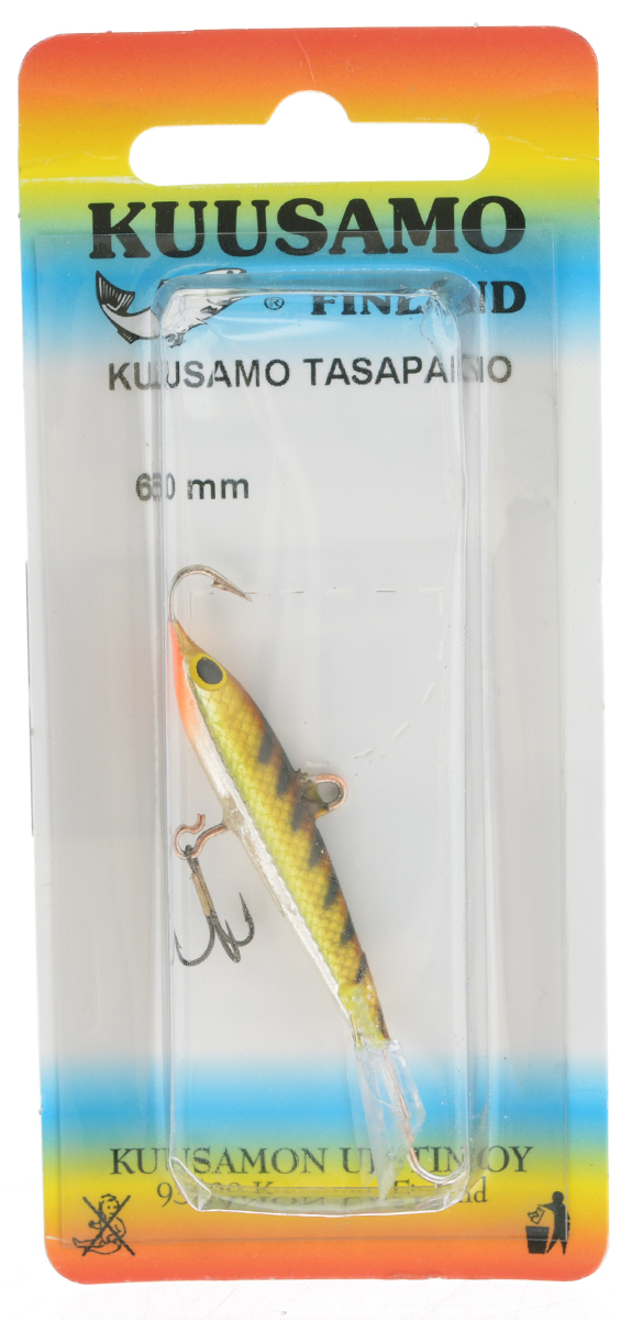 Балансир Kuusamo Tasapaino, с тройником, цвет: черный, золотой, серебряный, 6 см54045 Балансир Kuusamo Tasapaino, с тройником, цвет: черный, золотой, серебряный, 6 см54045Kuusamo Tasapaino - это классический балансир, проверенный временем. Традиционно высокое качество изготовления гарантирует улов. Балансир Kuusamo Tasapaino отлично подойдет для ловли окуня, судака, берша и щуки. Изделие комплектуется одинарными крючками и подвесным тройником.