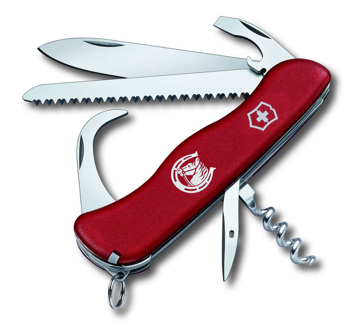 Нож перочинный Victorinox Equestrian, цвет: красный, 12 функций, 11,1 см0.8883 Нож перочинный Victorinox Equestrian, цвет: красный, 12 функций, 11,1 см0.8883Лезвие перочинного складного ножа Victorinox Equestrian изготовлено из высококачественной нержавеющей стали. Ручка, выполненная из прочного пластика, обеспечивает надежный и удобный хват.Хорошее качество, надежный долговечный материал и эргономичная рукоятка - что может быть удобнее на природе или на пикнике!Функции ножа:Фиксирующееся лезвие.Штопор.Пила по дереву.Инструмент для чистки копыт.Универсальный инструмент с открывалкой для бутылок консервным ножом, отверткой и инструментом для снятия изоляции.Шило, кернер.Кольцо для ключей.Пинцет.Зубочистка.Длина ножа в сложенном виде: 11,1 см.Длина ножа в разложенном виде: 19,5 см.