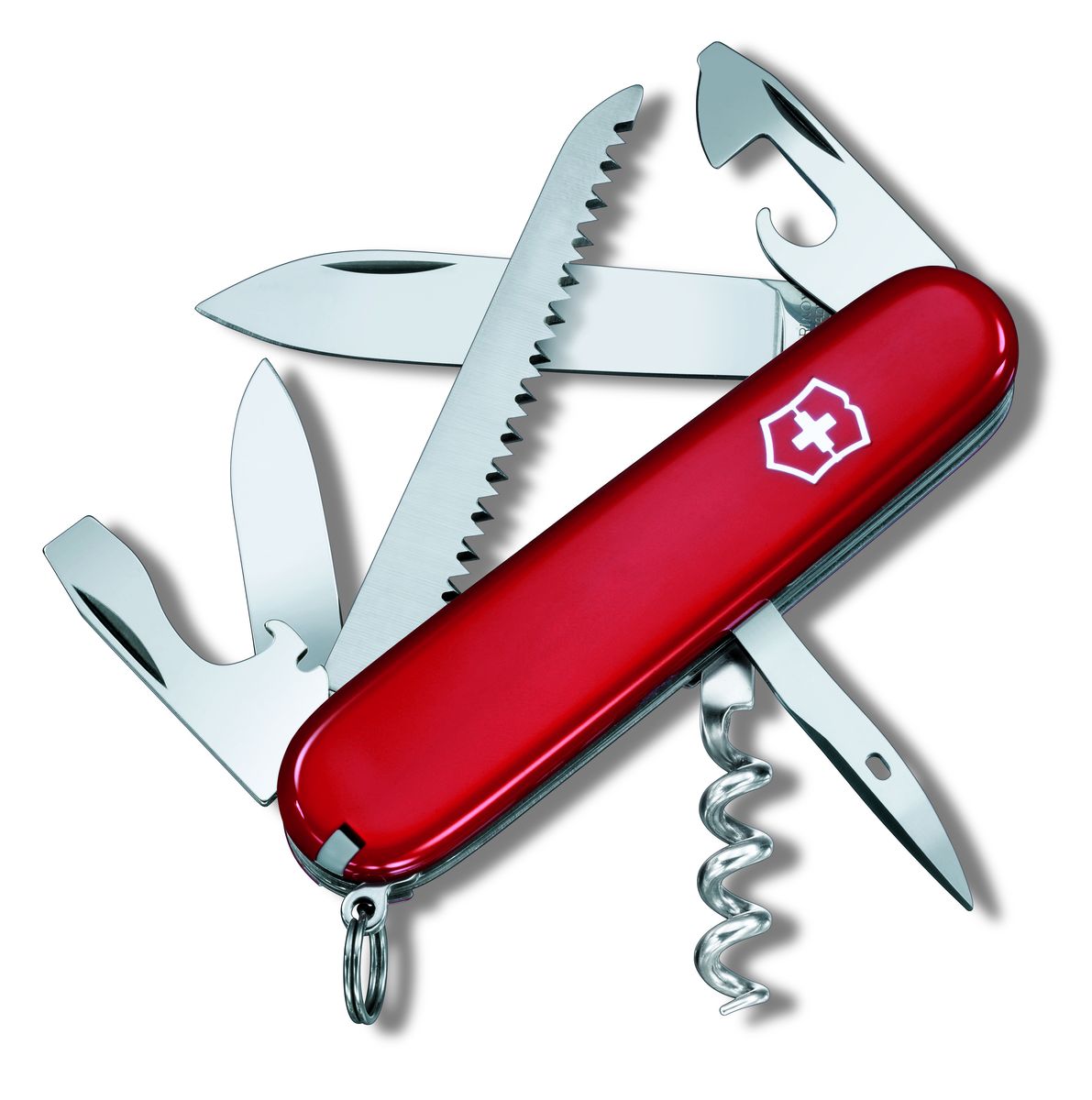 Нож перочинный Victorinox Camper 1.3613, цвет: серый металлик, красный