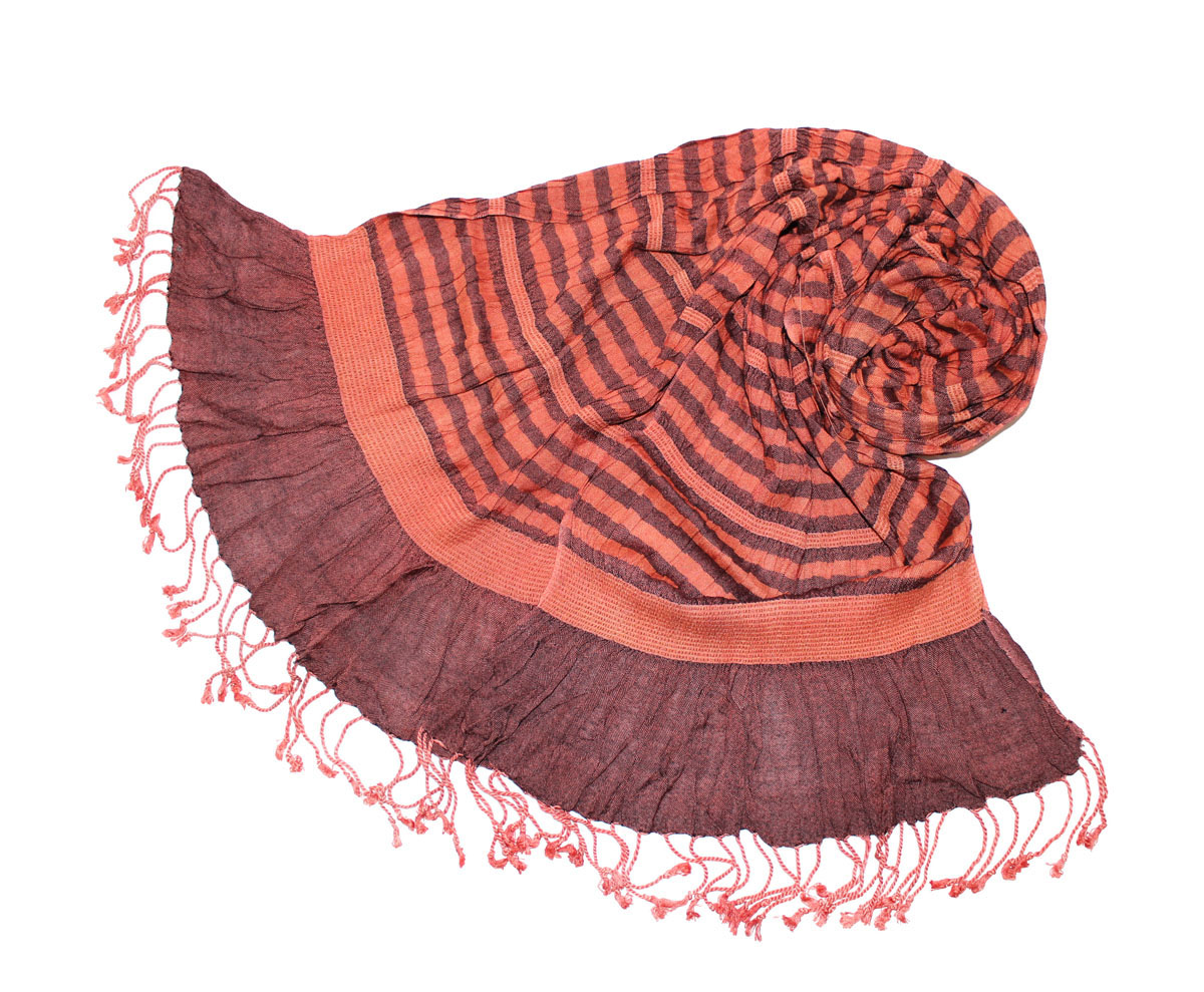 Шарф женский Ethnica, цвет: розовый, коралловый. 173075н. Размер 50 см х 170 см