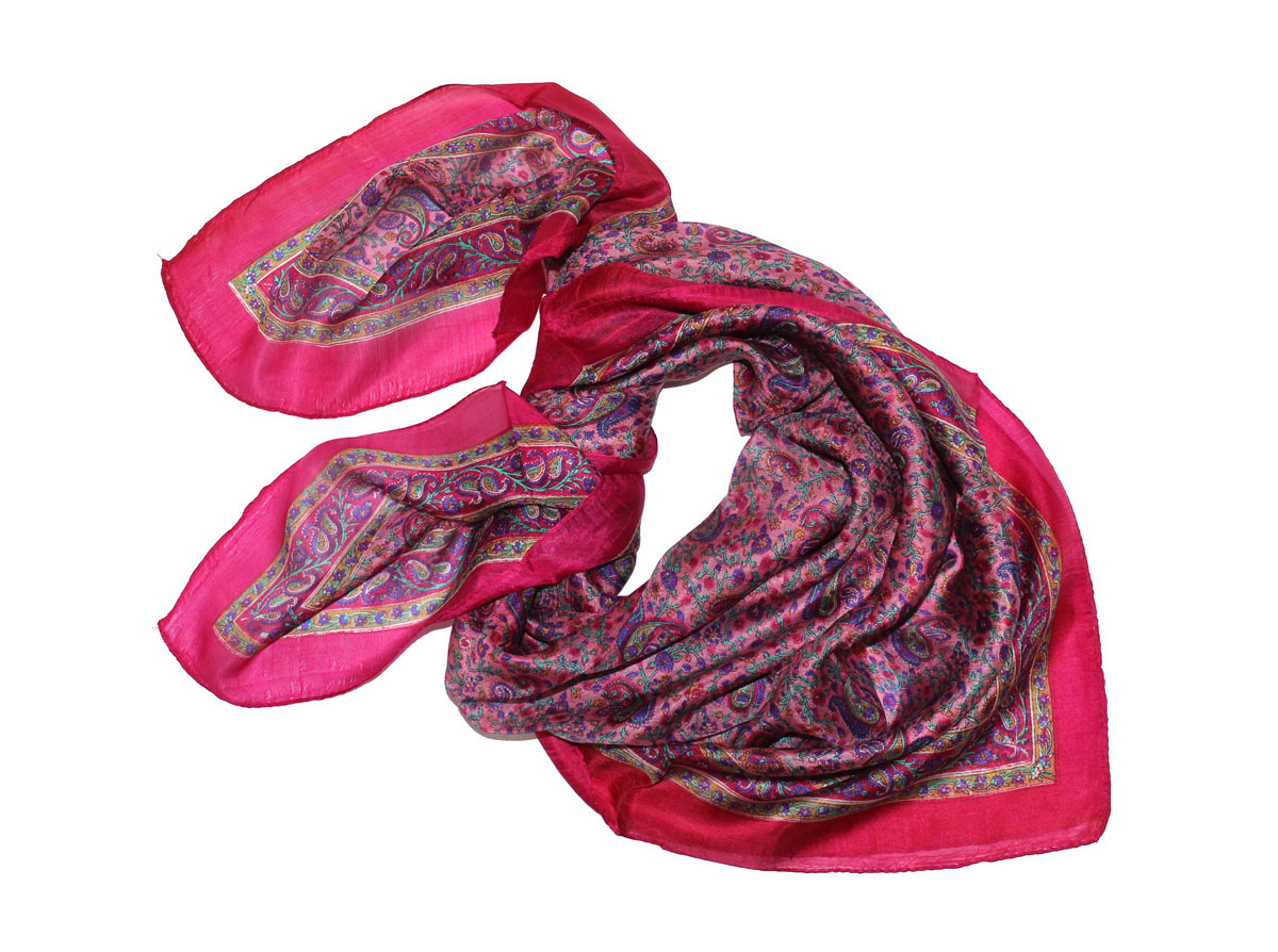 Платок женский Ethnica, цвет: цикламен, розовый, фиолетовый. 522135н. Размер 100 см х 100 см
