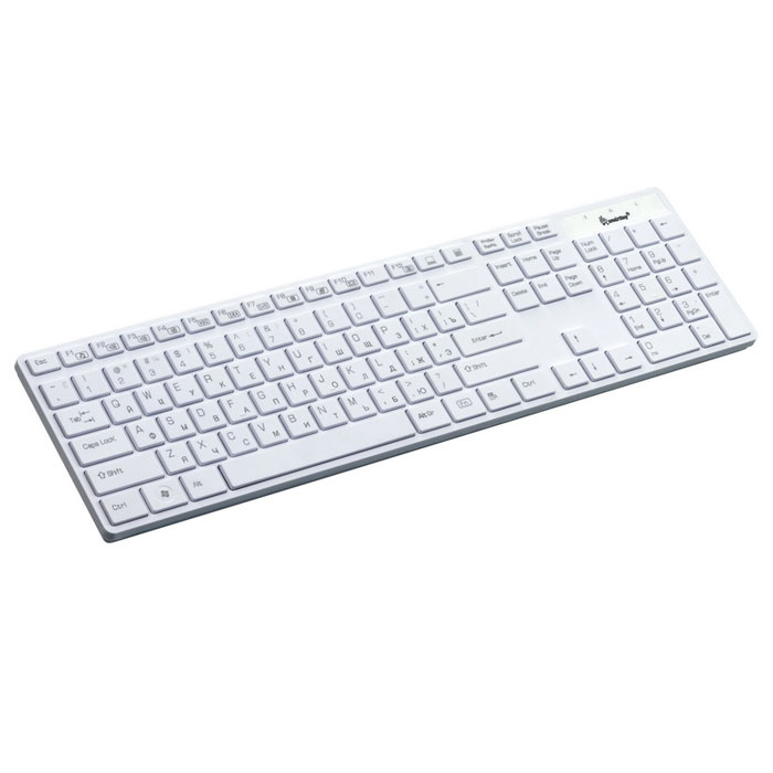 SmartBuy SBK-204 Slim USB, White клавиатура мультимедийная