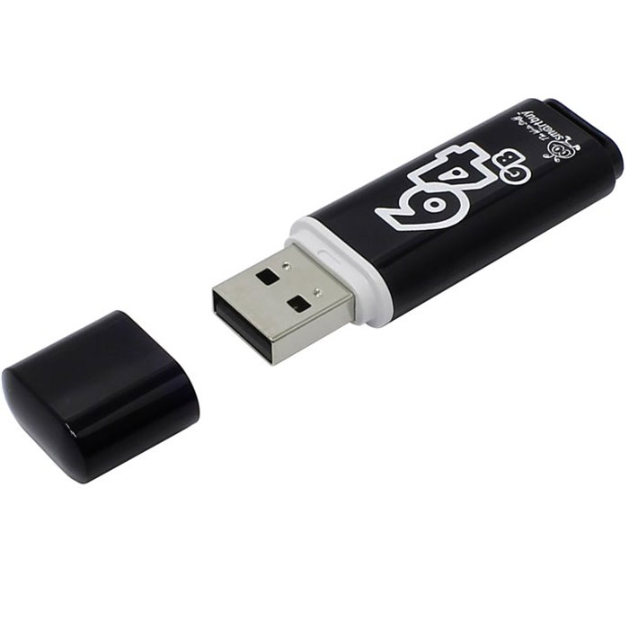 SmartBuy Glossy Series 64GB, Black USB-накопитель