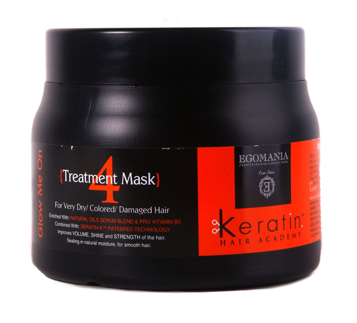 Egomania Professional Collection Маска Keratin Hair Academy Во всем блеске! для очень сухих, окрашенных и поврежденных волос 500 мл830282 Egomania Professional Collection Маска Keratin Hair Academy Во всем блеске! для очень сухих, окрашенных и поврежденных волос 500 мл830282Восстанавливающая маска для окрашенных, поврежденных и сухих волос, обогащенная маслами ,работает как самостоятельный продукт, благодаря уникальной формуле, которая способствует проникновению питательных компонентов в структуру волоса. Состав этого продукта уникально богат аминокислотами и маслами. Применение маски раз в неделю оказывает поддерживающий уход, полноценное питание структуры волоса и поддержание цвета. Отличительной особенностью продукта является то, что он воздействует не только на структуру волоса, но и на кожу головы, нормализуя работу сальных желез.