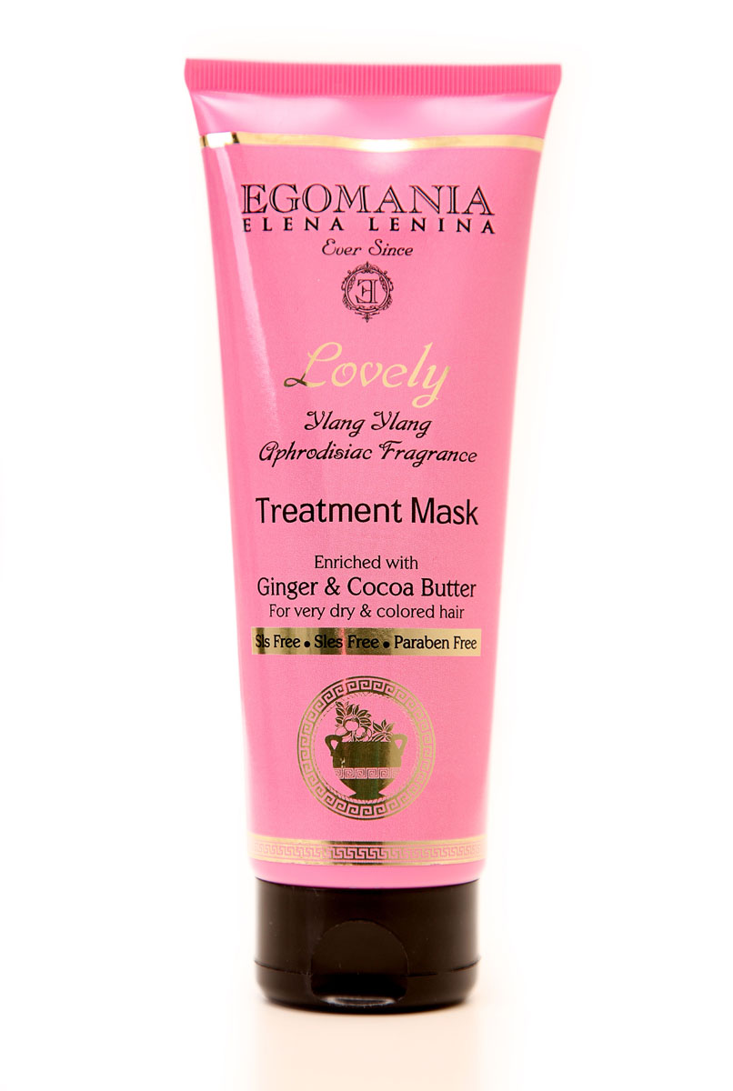 Egomania Professional Collection Маска Lovely с имбирем и маслом какао для пересушенных и окрашенных волос 250 мл830428 Egomania Professional Collection Маска Lovely с имбирем и маслом какао для пересушенных и окрашенных волос 250 мл830428Эксклюзивная Spa коллекция по уходу за волосами от Egomania Professional Collection и Elena Lenina раскрывает женщинам магию соблазнения мужчин. Колдовская сила чарующих и пьянящих ароматов натуральных афродизиаков растительного происхождения в каждой баночке коллекции привлекает внимание всех мужчин, делая женщину объектом желания номер один.Маска с имбирем и маслом какао - это уникальный подарок природы. В составе этого продукта большое количество масел и аминокислот. Используя маску раз в неделю, вы буквально пропитываете волос маслами и экстрактами. Волосы становятся шелковистыми, гладкими и блестящими. Чем хуже состояние поврежденных волос, тем эффективнее работает маска на волосах, насыщая их необходимыми экстрактами и маслами: аргана, жожоба, какао, косточек винограда, миндаля, примулы вечерней, огуречной травы. Масла в составе маски имеют низкую молекулярную плотность, поэтому способны пропитать всю структуру волоса. Сок алоэ и экстракт корня имбиря обладают дубильными свойствами и плотно запечатывают структуру волос, не давая маслам вымываться