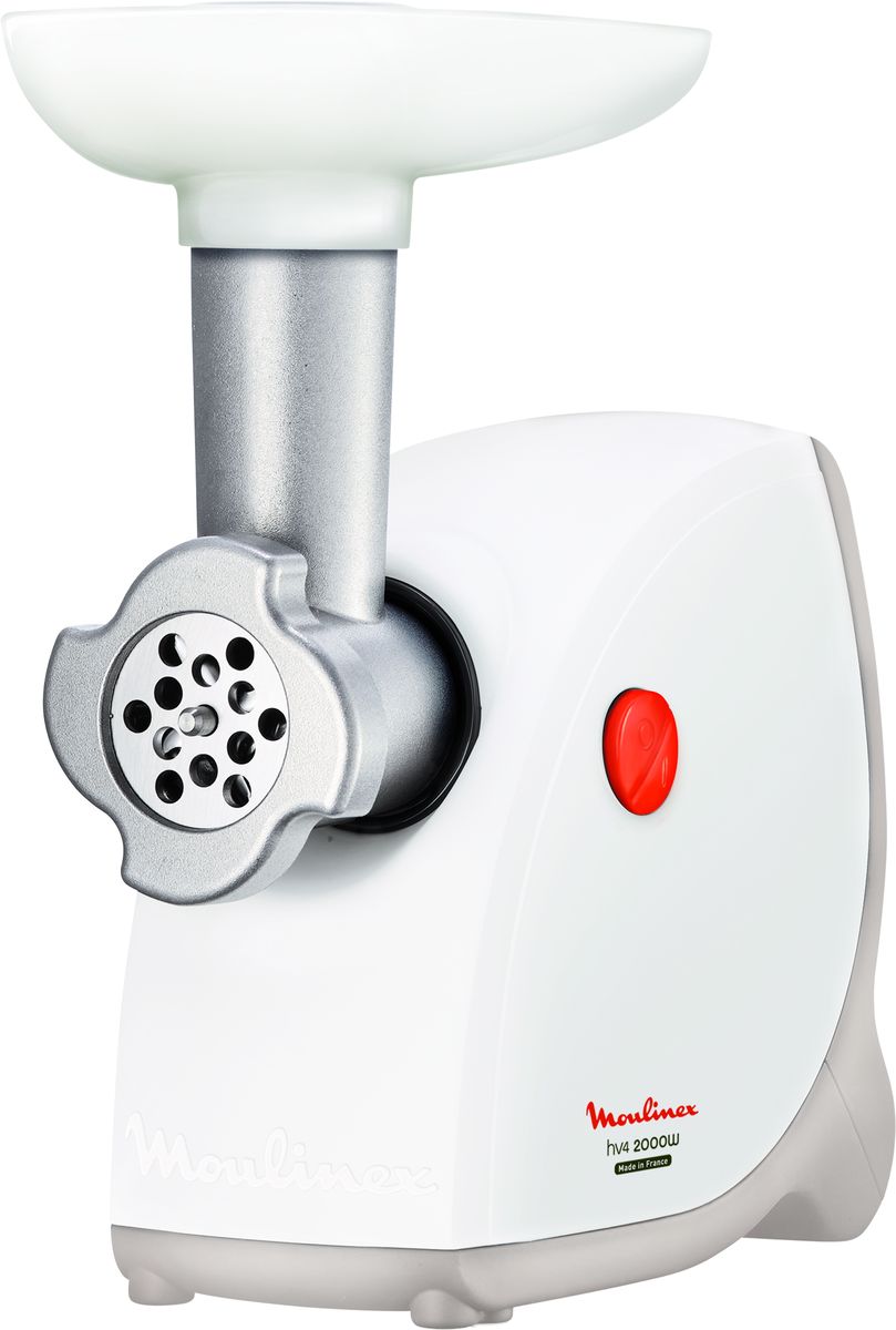 Moulinex HV4 ME442139, White мясорубкаME442139 Moulinex HV4 ME442139, White мясорубкаME442139Мясорубка Moulinex HV4 ME442139 - мощный инструмент, созданный специально для каждой кухни. Приспособление избавит вас от муторных механических мясорубок. Она отлично справляется с мясом, перерабатывая до 2,3 кг в минуту. Порадует хорошей производительностью и простым управлением. А прорезиненные ножки отлично зафиксируют положение приспособления на столе.С помощью насадок для мясорубки, можно довести мясо, рыбу, грибы, овощи до нужной консистенции, без особого труда. Особенно полезной покажет себя во время готовки для больших семейных торжеств и праздников.