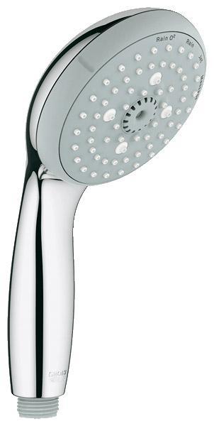 Ручной душ GROHE New Tempesta (28578001)28578001 Ручной душ GROHE New Tempesta (28578001)28578001GROHE New Tempesta 100: ручной душ с четырьмя роскошными режимами струи Этот ручной душ из серии GROHE New Tempesta 100 превратит ванную комнату в Ваше собственное спа-пространство. Он располагает четырьмя режимами струи для разного настроения: можно наслаждаться ласковым потоком капель в режиме Rain, устроить себе тонизирующий массаж головы и шеи с помощью режима Massage, а также испытать новые ощущения, попробовав насыщенный воздушными пузырьками режим GROHE Rain O2 или интенсивный режим Jet. Ручные души этой серии разработаны таким образом, чтобы во всех отношениях обеспечивать комфорт и приятные ощущения, и в том числе неприхотливы в уходе:для поддержания безупречной чистоты глянцевого хромированного покрытия GROHE StarLight достаточно протирать его сухой салфеткой, а для удаления известкового налета с силиконовых форсунок – провести по ним пальцем. Если Вы случайно выроните этот душ из рук, силиконовый ободок ShockProof защитит его от внутренних и внешних повреждений.Видео по установке является исключительно информационным. Установка должна проводиться профессионалами!