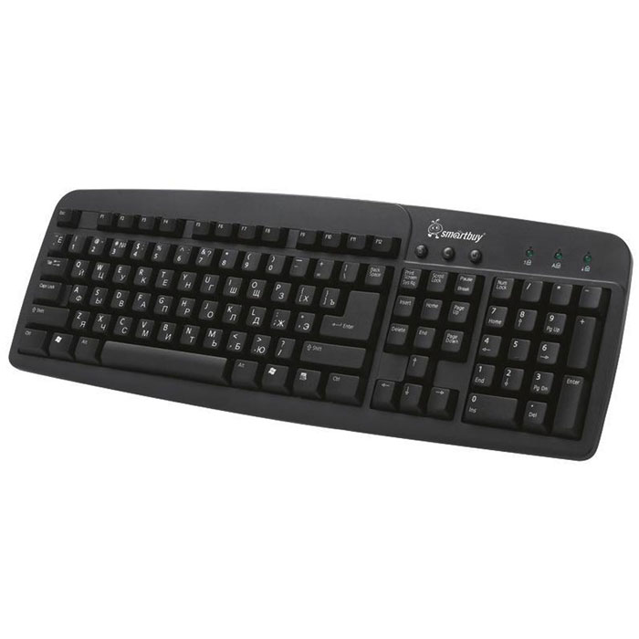 SmartBuy SBK-108 USB, Black клавиатураSBK-108U-K SmartBuy SBK-108 USB, Black клавиатураSBK-108U-KКлавиатура SmartBuy SBK-108 USB имеет привычное проводное подключение к ПК через USB-порт и не требует установки драйверов. Она будет удобна как для использования в играх, так и для скоростного набора текста. Полноразмерные клавиши обеспечат более точные удары во время набора. Посредством USB интерфейса клавиатуру можно подключить как к персональному компьютеру, так и к ноутбуку. Устройство имеет стандартный цифровой блок, дополнительные клавиши и индикаторы Num Lock, Caps Lock и Scroll Lock.