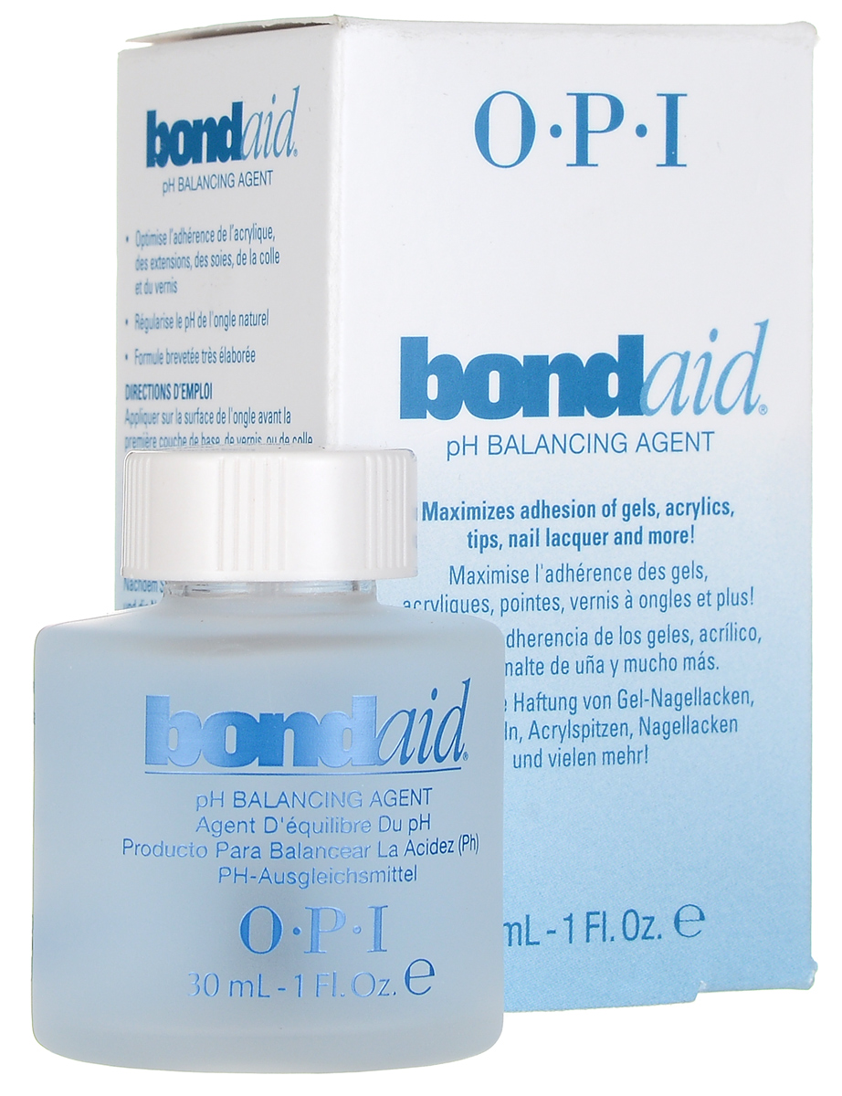 OPI Средство для ногтей Bond-Aid, восстанавливающее pH-баланс, 30 млBB010 OPI Средство для ногтей Bond-Aid, восстанавливающее pH-баланс, 30 млBB010Средство для ногтей OPI Bond-Aid восстанавливает уровень кислотности ногтя, создавая необходимый pH-баланс. Рекомендуется использовать до нанесения любых покрытий. Обеспечивает максимальное крепление к поверхности натурального ногтя любых искусственных покрытий. После применения лак на ногтях продержится в 2 раза дольше.Товар сертифицирован.