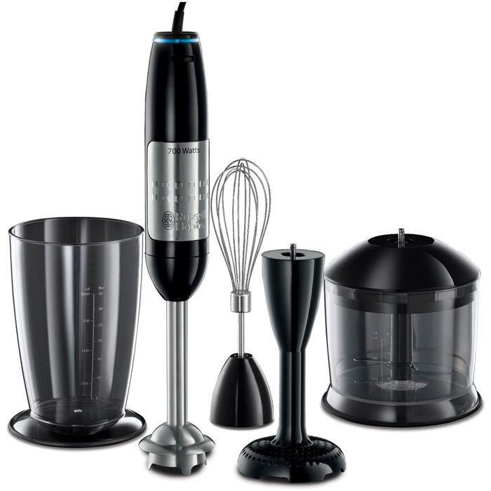 Russell Hobbs 20221-56 Illumina блендер20221-56 Russell Hobbs 20221-56 Illumina блендер20221-56Когда вы начинаете смешивать ингредиенты для выпечки, соусов или супов, было бы замечательным сразу понимать, какую точно скорость необходимо выбрать для идеального и быстрого результата? Погружной блендер Illumina 4 в 1 с основной насадкой, измельчителем, венчиком и насадкой для пюре станет неоценимым помощником на вашей кухне и возьмет на себя задачу выбора оптимального режима работы для получения идеального результата. Настройки скорости крайне упрощены, благодаря уникальному цветовому кольцу, которое меняет цвет после выбора одной из четырех скоростей.