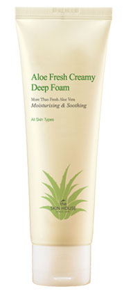 THE SKIN HOUSE Кремовая пенка для умывания с экстрактом алое ALOE FRESH, 120 мл shiseido очищающая эмульсия с кремовой текстурой 200 мл