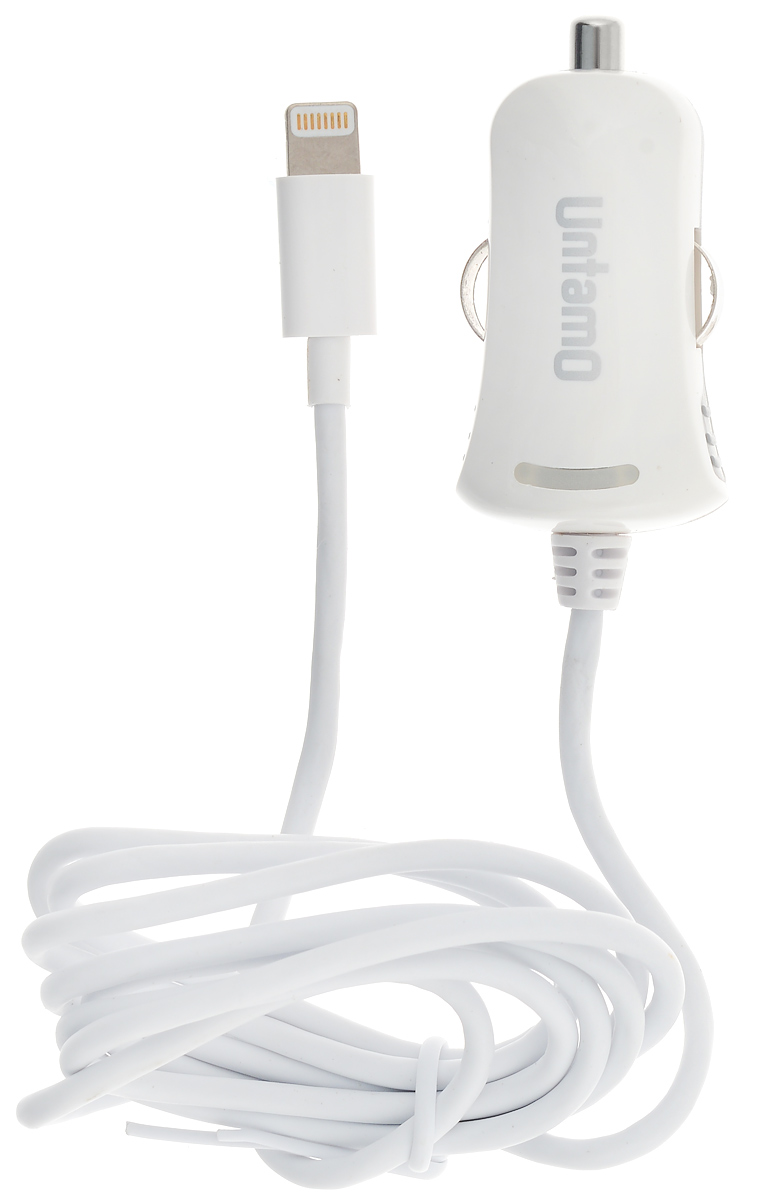 Untamo Unergy, White автомобильное зарядное устройство с разъемом Lightning