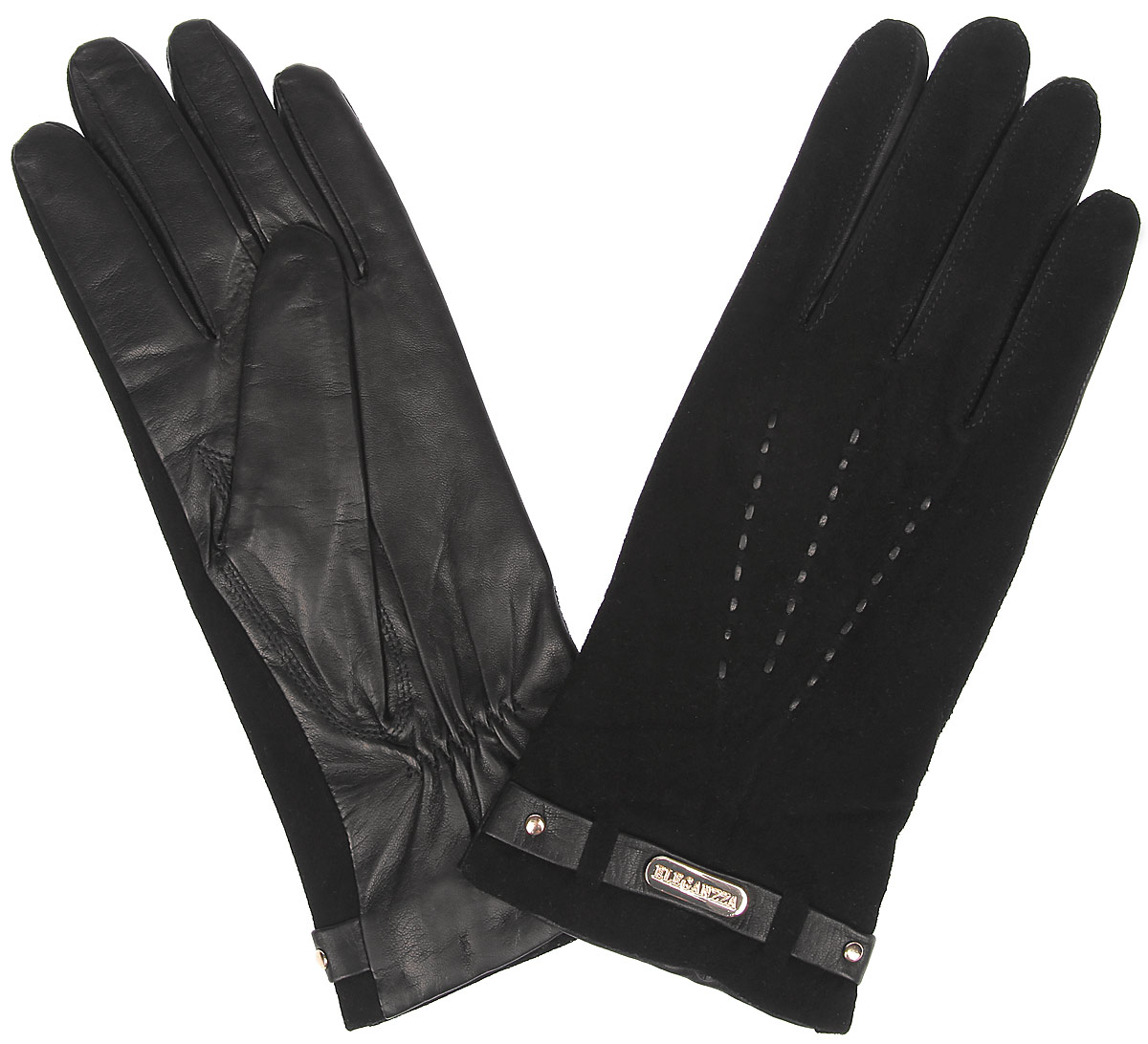 Перчатки женские Eleganzza, цвет: черный. HP09123. Размер 7,5