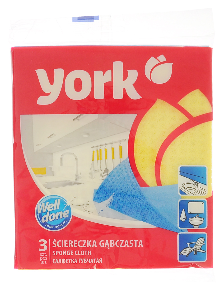 Салфетка губчатая York, 17,5 см х 15,5 см, 3 шт2401 Салфетка губчатая York, 17,5 см х 15,5 см, 3 шт2401Салфетка York, изготовленная из целлюлозы, может поглощать количество пыли и влаги, в 13 раз превышающее ее собственный вес. Многочисленные поры между микроволокнами, благодаря капиллярному эффекту, мгновенно впитывают воду, подобно губке. Благодаря мелким порам микроволокна, любые капельки, остающиеся на чистящей поверхности очень быстро испаряются и остается чистая дорожка без полос и разводов. Размер салфетки: 17,5 см х 15,5 см.