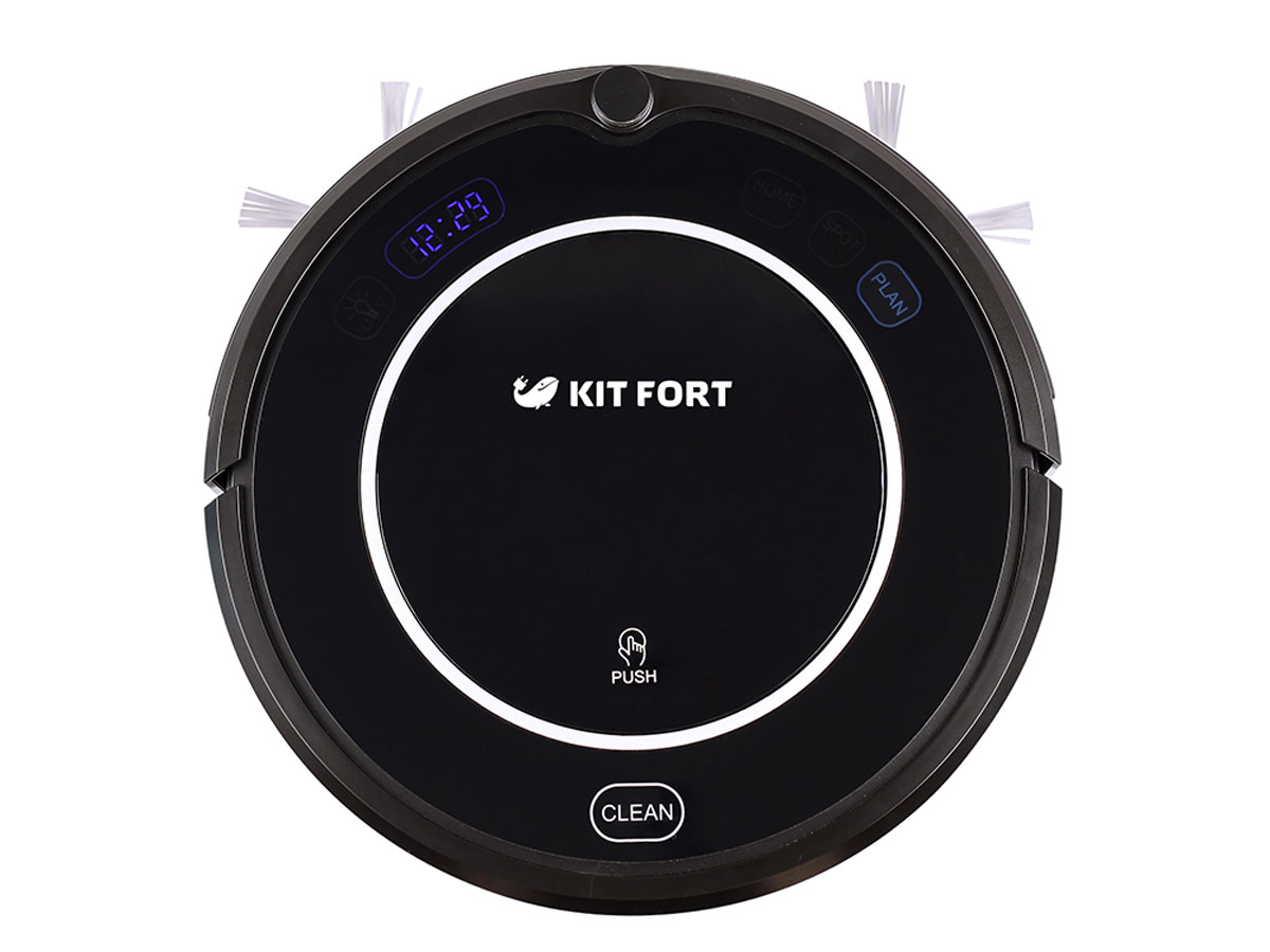 Kitfort KT-504 робот-пылесосKT-504,HO-00258 Kitfort KT-504 робот-пылесосKT-504,HO-00258Чистая квартира без хлопот!Робот-пылесос КТ-504 будет сам делать ежедневные уборки у вас дома. Вам останется только изредка вытряхивать пылесборник. Турбощетки нет, поэтому нет нужды отдирать накрутившиеся на нее нитки, волосы или шерсть домашних животных. Пылесборник вынимается кверху за удобную ручку. Хороший HEPA-фильтр задерживает даже мелкую пыль, и его можно мыть.