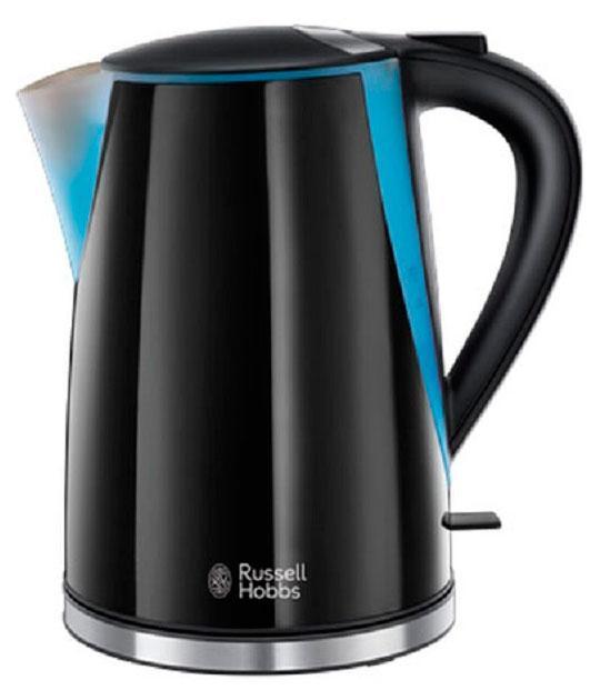Russell Hobbs 21400-70 электрочайник21400-70 Russell Hobbs 21400-70 электрочайник21400-70Добавьте частицу модного стиля на вашу кухню с чайником Mode. Изящный и стильный, выполненный в прохладном оттенке черного цвета, с блестящими акцентами из нержавеющей стали и тиснением логотипа Russell Hobbs - абсолютная элегантность для любой рабочей поверхности.Объем 1.7 литра и приготовление до 6 чашек идеально подойдет для всей семьи или офисных кухонь. Встроенный отсек для хранения шнура избавит от лишних проводов и удобен для хранения чайника. База с вращением 360° будет удобна для пользования чайником левой или правой рукой.