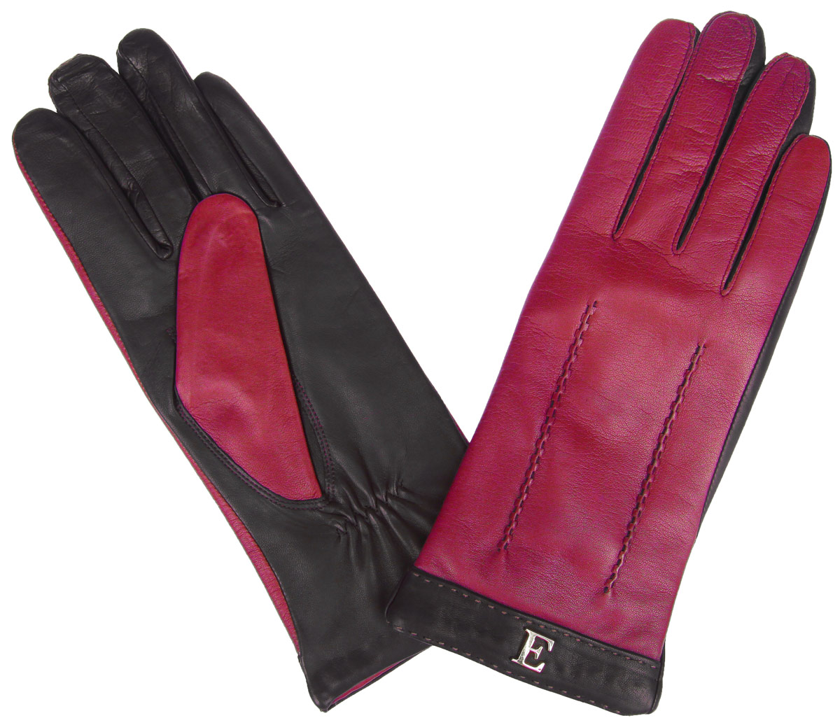 Перчатки женские Eleganzza, цвет: красный, черный. HP697. Размер 7