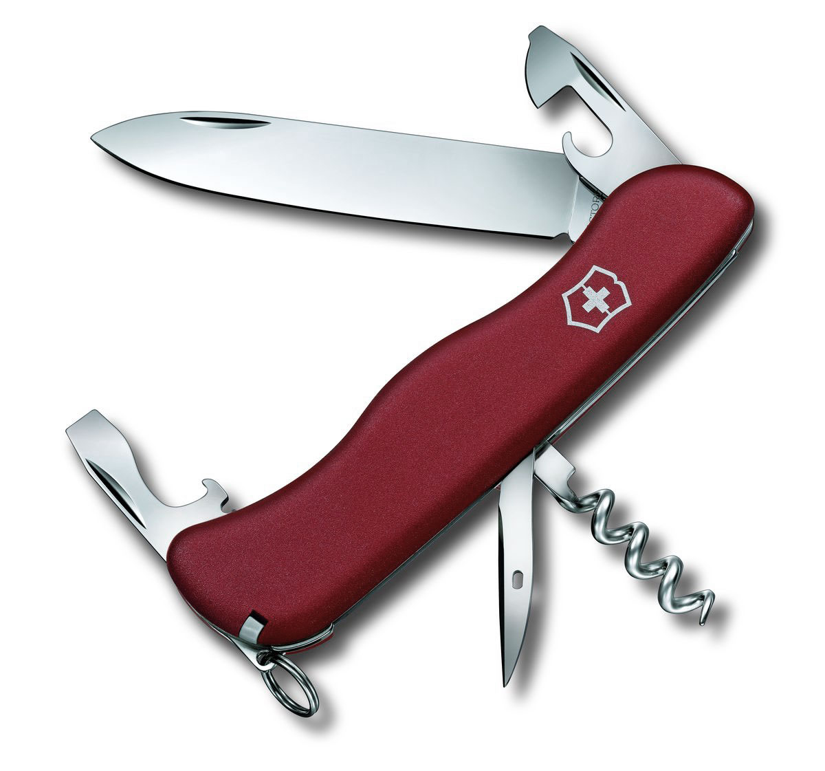 Нож перочинный Victorinox Picknicke, цвет: красный, 11 функций, 11,1 см0.8853 Нож перочинный Victorinox Picknicke, цвет: красный, 11 функций, 11,1 см0.8853Лезвие перочинного складного ножа Victorinox Picknicke изготовлено из высококачественной нержавеющей стали. Ручка, выполненная из прочного пластика, обеспечивает надежный и удобный хват.Хорошее качество, надежный долговечный материал и эргономичная рукоятка - что может быть удобнее на природе или на пикнике!Функции ножа:Фиксирующееся лезвие.Штопор.Консервный нож с малой отверткой.Открывалка для бутылок с отверткой.Инструмент для снятия изоляции.Шило, кернер.Кольцо для ключей.Пинцет.Зубочистка.Длина ножа в сложенном виде: 11,1 см.Длина ножа в разложенном виде: 19,5 см.