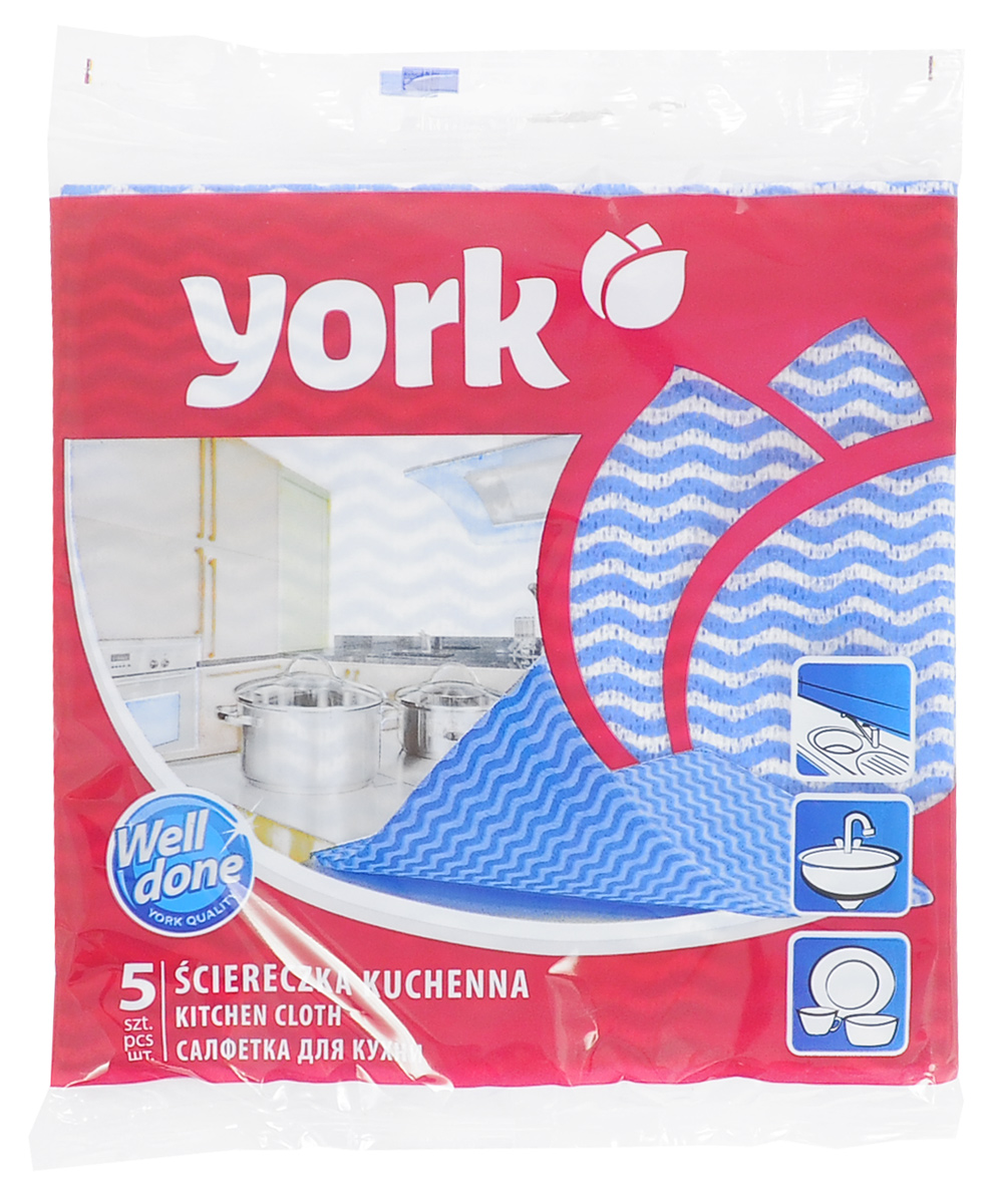 Салфетка для кухни York Макарена, цвет: синий, 35 х 35 см, 5 шт2103_синий Салфетка для кухни York Макарена, цвет: синий, 35 х 35 см, 5 шт2103_синийУниверсальная салфетка для кухни York Макарена предназначена для мытья, протирания и полировки. Салфетка выполнена из вискозы с добавлением полипропиленового волокна и акрилового полимера Binder, отличается высокой прочностью. Хорошо поглощает влагу. Идеальна для ухода за столешницами и раковиной, а также для мытья посуды. Может использоваться в сухом и влажном виде.