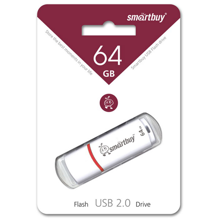SmartBuy Crown 64GB, White USB-накопитель