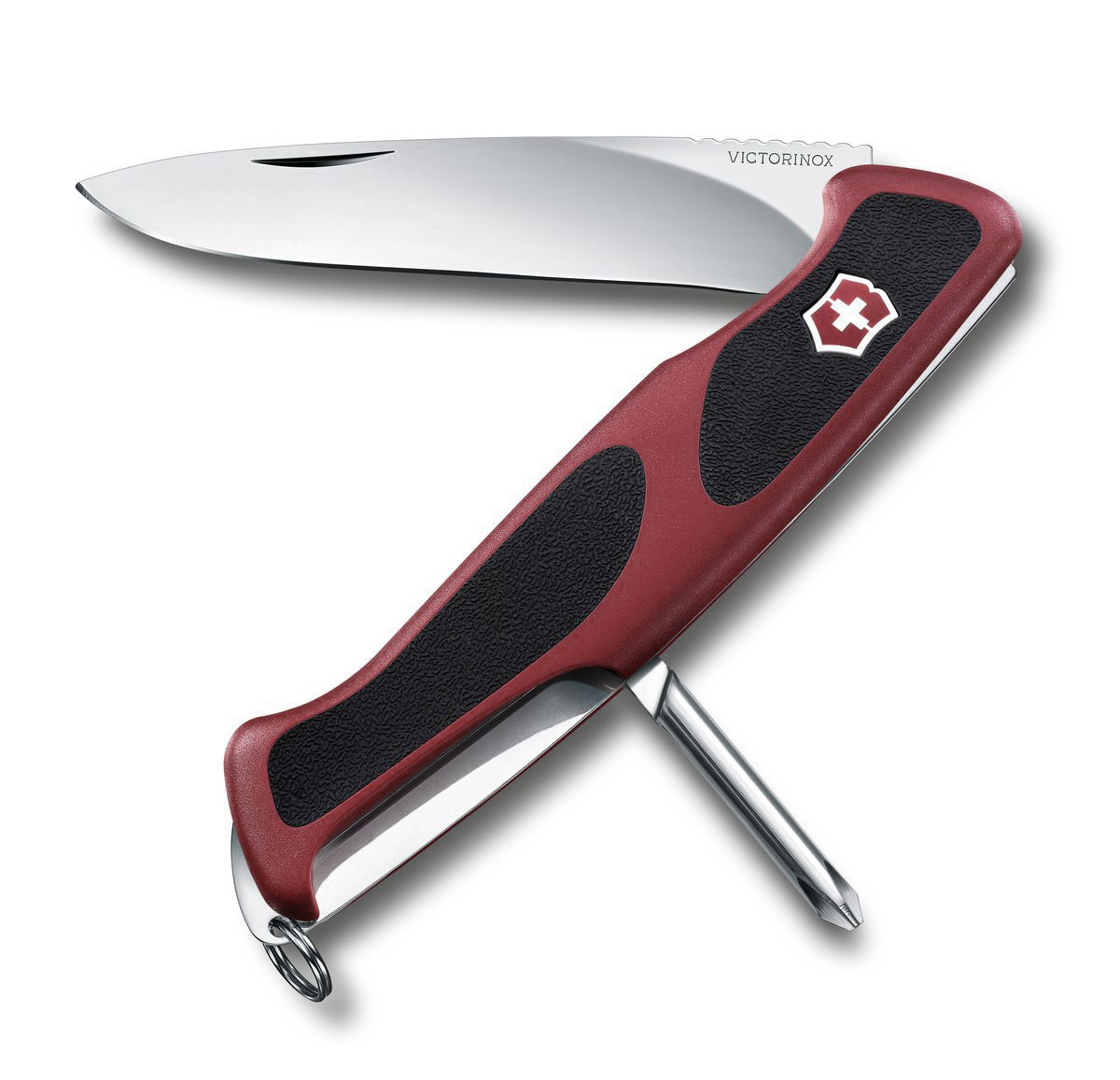 Нож перочинный Victorinox RangerGrip 53, цвет: красный, черный, 5 функций, 13 см0.9623.C Нож перочинный Victorinox RangerGrip 53, цвет: красный, черный, 5 функций, 13 см0.9623.CЛезвие перочинного складного ножа Victorinox RangerGrip 53 изготовлено из высококачественной нержавеющей стали. Ручка, выполненная из прочного пластика с резиновыми вставками, обеспечивает надежный и удобный хват.Хорошее качество, надежный долговечный материал и эргономичная рукоятка - что может быть удобнее на природе или на пикнике!Функции ножа:Фиксирующееся лезвие.Крестовая отвертка.Кольцо для ключей.Пинцет.Зубочистка.Длина ножа в сложенном виде: 13 см.Длина ножа в разложенном виде: 22,5 см.
