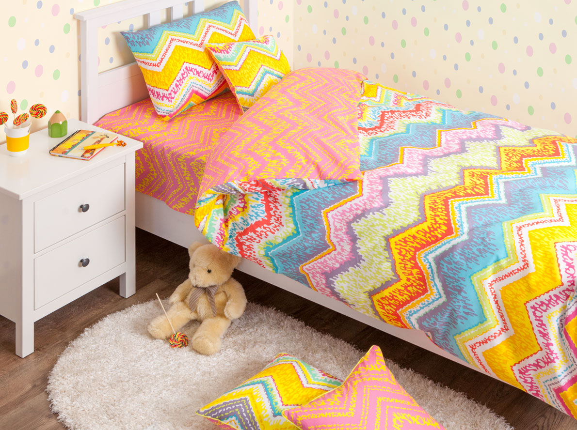Хлопковый Край Комплект детского постельного белья Zigzag Orange 1,5-спальный наволочка 70 см х 70 см