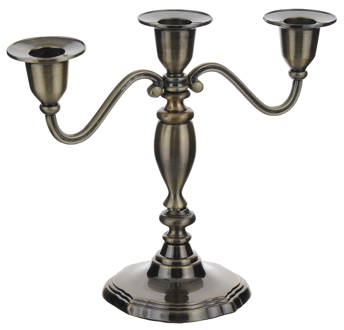 Подсвечник декоративный Miolla, на 3 свечи, цвет: бронзаCH1008 Bronze Подсвечник декоративный Miolla, на 3 свечи, цвет: бронзаCH1008 BronzeДекоративный подсвечник на 3 свечи Miolla, изготовленный из сплава алюминия и цинка, предназначен для обычных свечей. Канделябр выполнен в классическом стиле. Такой подсвечник прекрасно украсит интерьер дома или офиса своим элегантным и изысканным дизайном.Высота подсвечника: 19 см.Диаметр основания: 10 см.Ширина подсвечника: 22,5 см.Диаметр углубления для свечи: 2 см.