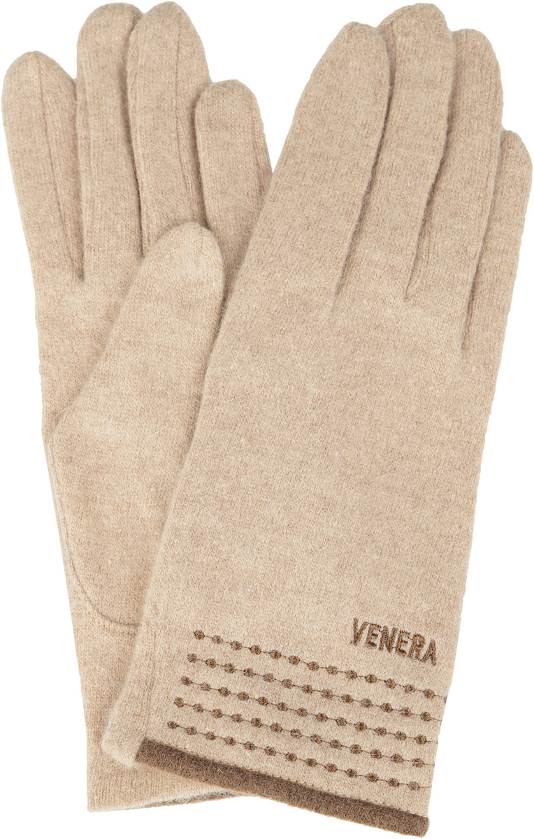 Перчатки женские Venera, цвет: бежевый. 9504615-20. Размер универсальный