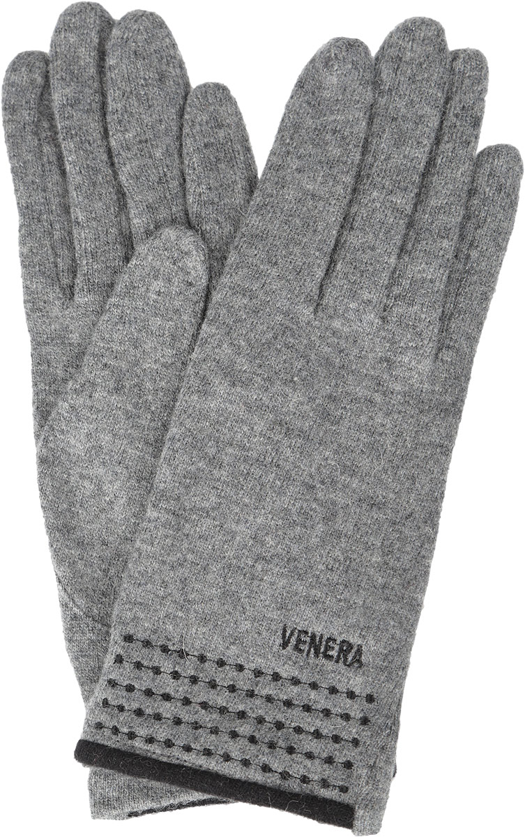 Перчатки женские Venera, цвет: серый меланж. 9504615-23. Размер универсальный