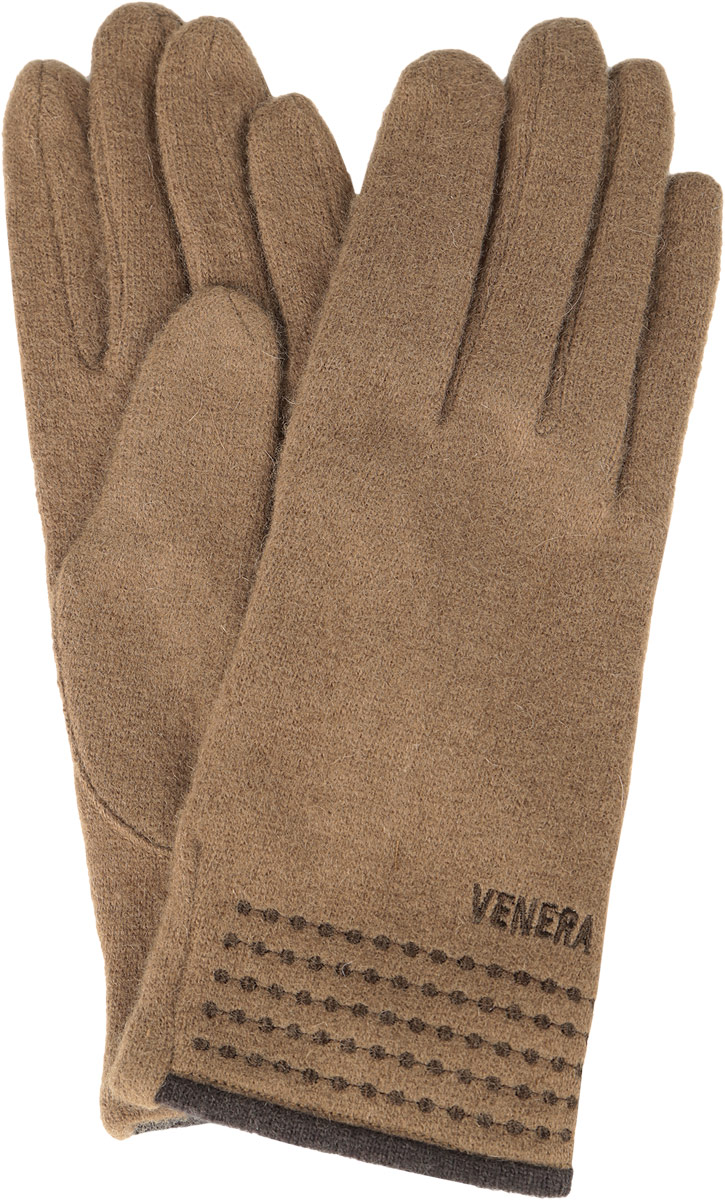 Перчатки женские Venera, цвет: коричневый. 9504615-19. Размер универсальный