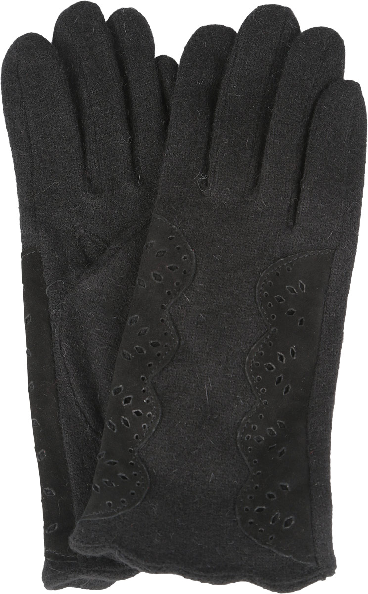 Перчатки женские Venera, цвет: черный. 9501664-02. Размер универсальный