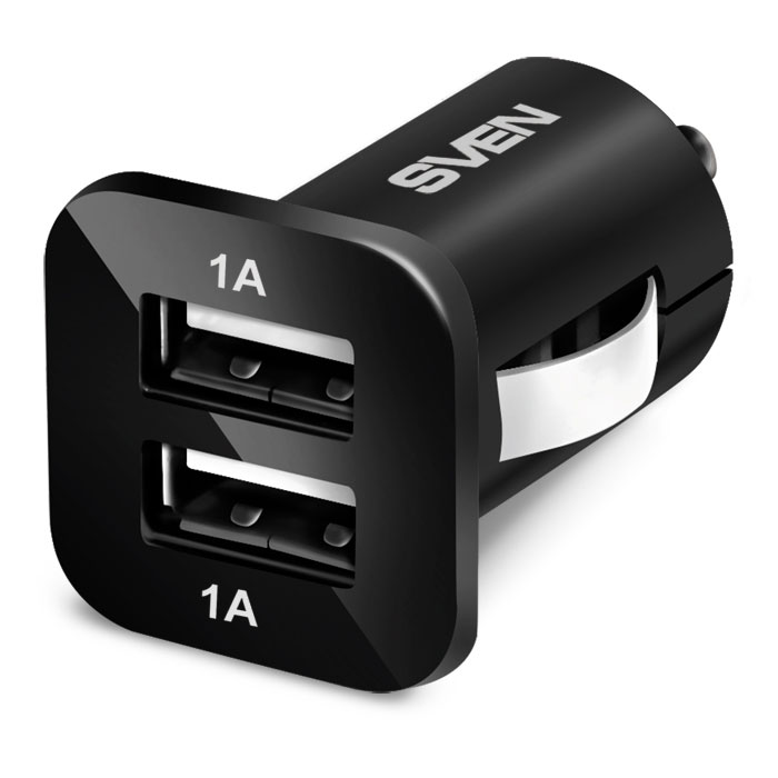 Sven USB Car Charger C-103, Black автомобильное зарядное устройствоSV-012359 Sven USB Car Charger C-103, Black автомобильное зарядное устройствоSV-012359Автомобильное зарядное USB-устройство Sven Car Charger C-103 с двумя выходами предназначено для питания и заряда аккумуляторов портативных устройств (мобильных телефонов, смартфонов, GPS-навигаторов, MP3-плееров, КПК, планшетных компьютеров и других цифровых устройств) через гнездо прикуривателя от бортовой сети автомобиля.