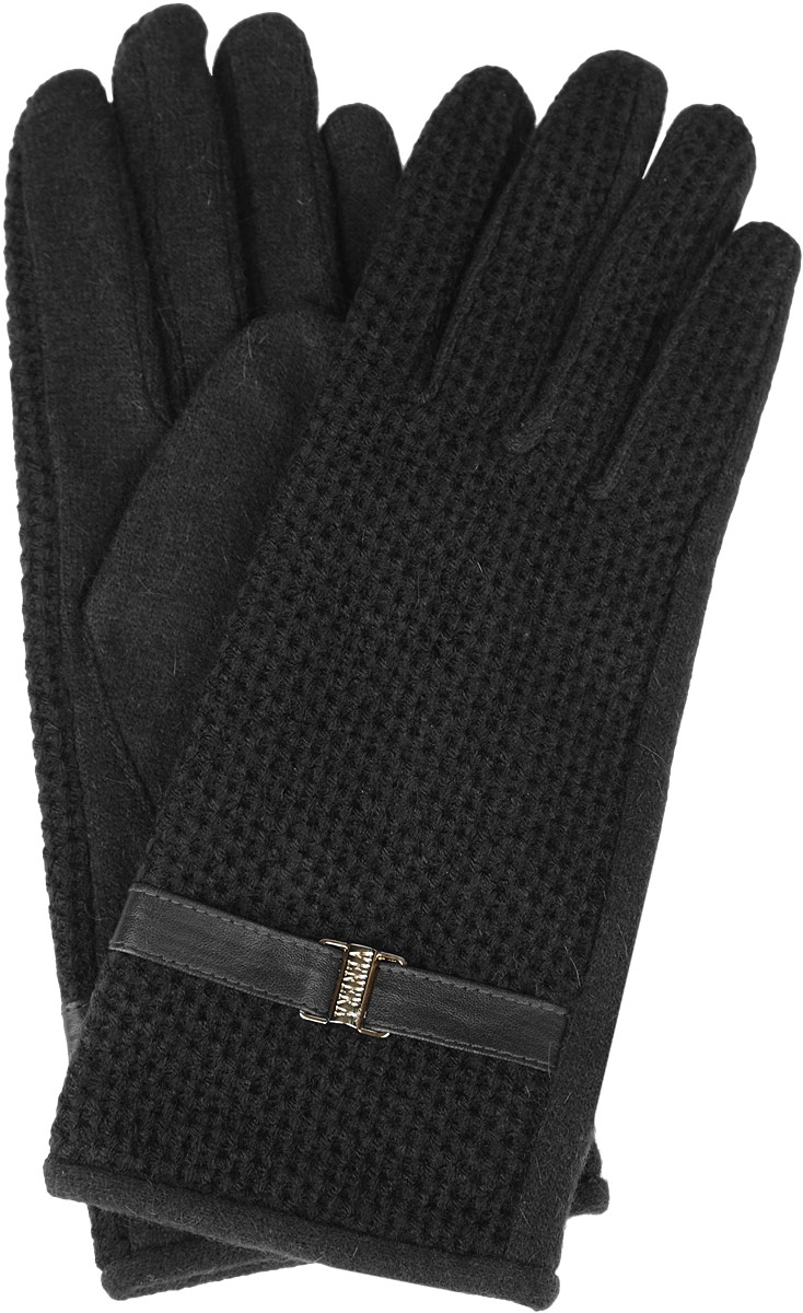 Перчатки женские Venera, цвет: черный. 9502164-02. Размер универсальный