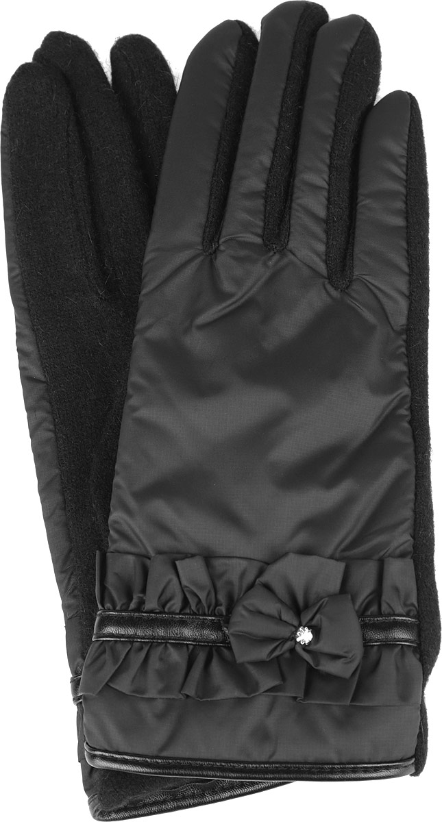 Перчатки женские Venera, цвет: черный. 9500964-02. Размер универсальный
