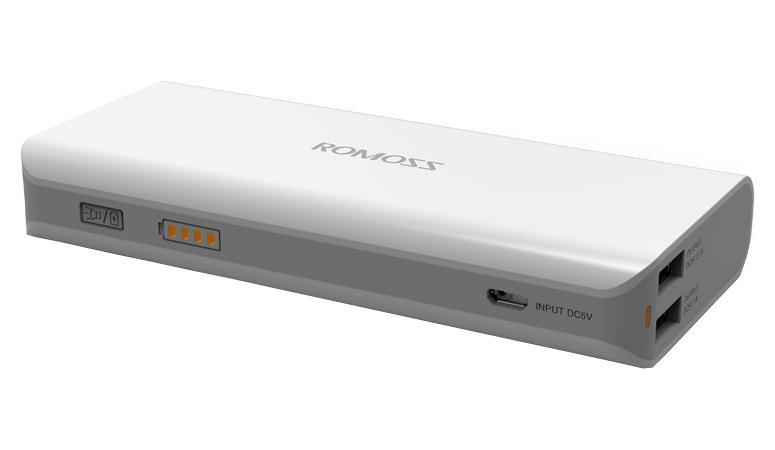 Romoss Sailing 4, White внешний аккумулятор00000008790 Romoss Sailing 4, White внешний аккумулятор00000008790Портативное зарядное устройство Romoss Sailing 4 (10400 мАч). Если Вы часто путешествуете или постоянно находитесь в дороге, то самым оптимальным вариантом станет приобретение Romoss Sailing 4. Этот внешний аккумулятор имеет емкость 10400 мАч. В любое время и в любом месте Вы сможете зарядить свой смартфон и планшет. Он имеет 2 USB выхода и может заряжать 2 устройства одновременно. Есть возможность быстрой зарядки вашего планшета через порт 2,1 А.OMOSS sailing 4 позволяет подзарядить телефон или другое мобильное устройство в любом месте, где нет доступа к электричеству. Данная модель имеет высокую емкость, режим автоматического отключения и долгий период сохранения заряда. Оно отлично подходит для походов, путешествий и для тех случаев, когда не хватает емкости стандартного аккумулятора. Данная модель имеет встроенный фонарик. Устройство имеет 2 порта USB, позволяющие одновременно заряжать 2 ваших гаджета. Идеально подходит для зарядки телефонов, плашшетов, электронных книг и других мобильных устройств. Для зарядки вашего гаджета требуется USB-кабель, который идет в комплекте с вашим устройством или приобретается отдельно.