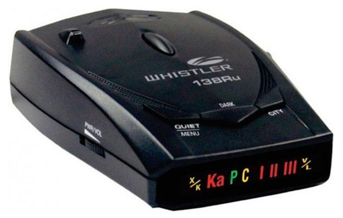 Whistler WH-138ST Ru, Black радар-детектор00000006771 Whistler WH-138ST Ru, Black радар-детектор00000006771Радар-детектор Whistler предназначен для заблаговременного обнаружения и сигнализации о излучении радаров скорости во всех диапазонах, включая Х, К, расширенный Ка, а также полицейского радарного комплекса «Стрелка СТ/М» и приборов обнаруживающих радар-детекторы, работающих в диапазоне VG-2