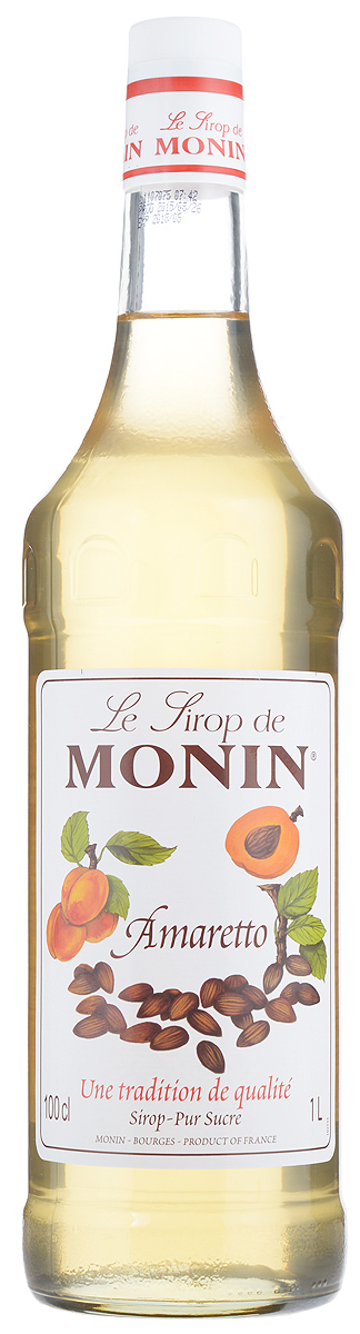 Monin Амаретто сироп, 1 лSMONN0-000053 Monin Амаретто сироп, 1 лSMONN0-000053Сиропы Monin выпускает одноименная французская марка, которая известна как лидирующий производитель алкогольных и безалкогольных сиропов в мире. В 1912 году во французском городке Бурже девятнадцатилетний предприниматель Джордж Монин основал собственную компанию, которая специализировалась на производстве вин, ликеров и сиропов. Место для завода было выбрано не случайно: город Бурже находился в непосредственной близости от крупных сельскохозяйственных районов — главных поставщиков свежих ягод и фруктов. Эксперты всего мира сходятся во мнении, что сиропы Monin — это законодатели мод в миксологии. Ассортимент французской марки на сегодняшний день является самым широким и насчитывает полторы сотни уникальных вкусовых решений. В каталоге компании можно найти как классические вкусы для кофейных напитков (шоколадный, ванильный, ореховый и другие сиропы), так и весьма экзотические варианты (сиропы со вкусом кокоса, зеленой мяты, тирамису, блю курасао, аниса, грейпфрута, пина колады и т. д.) Отметим, что все сиропы обладают мягкими, деликатными вкусоароматическими характеристиками, что говорит о натуральном составе продуктов.Amaretto – по-итальянски немного горький, указывает на отличительный аромат горького миндаля. Amaretto известен как ликер из абрикосовых косточек, который может содержать миндаль и другие специи и приправы. По вкусу напоминает марципан, имеет аромат миндального ореха. Сироп Monin Амаретто является прекрасной альтернативой ликера и предлагает необыкновенную универсальность использования.