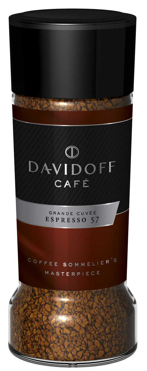 Davidoff 57 Espresso кофе растворимый, 100 г464389 Davidoff 57 Espresso кофе растворимый, 100 г464389Отборные зерна арабики африканских, латиноамериканских и тихоокеанских сортов соединили, обжарили до нужной кондиции, и вот уже Davidoff Cafe Espresso 57 ожидает вашего внимания. Название Espresso 57 отсылает к особому процессу обжарки зерен, в котором долговременная обработка сочетается с тщательным контролем за температурным режимом. Лишь мастера кофейного искусства могут гарантировать высочайшее качество, и эксперты Davidoff именно такие. Результат - насыщенный, изысканный, богатый во всех отношениях роскошный кофе эспрессо.