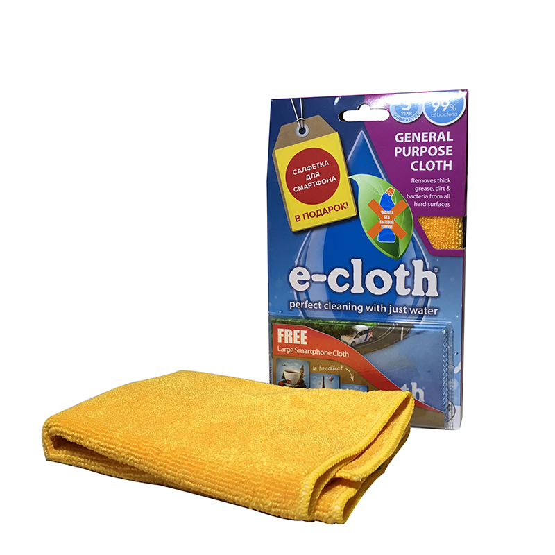 Салфетка универсальная E-cloth, цвет: оранжевый, 32 см х 32 см + ПОДАРОК: Салфетка для смартфона20230_оранжевый Салфетка универсальная E-cloth, цвет: оранжевый, 32 см х 32 см + ПОДАРОК: Салфетка для смартфона20230_оранжевыйУниверсальная салфетка E-cloth используется для очистки любых твердых поверхностей без использования химикатов, идеальна для нержавеющей стали, стекла, кухонных столешниц. Достаточно лишь смочить салфетку водой для очистки поверхности от жира и других загрязнений. Для очистки от пыли используйте сухую салфетку. Удаляет жир, грязь и свыше 99% бактерий. Выдерживает до 300 циклов стирки без потери эффективности. Материал: 80% полиэстер, 20% полиамид.