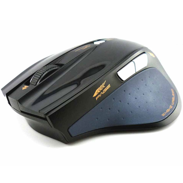 E-Blue EMS107 Fresco Pro, Black мышь беспроводнаяEMS107BK(1) E-Blue EMS107 Fresco Pro, Black мышь беспроводнаяEMS107BK(1)E-Blue EMS107 Fresco Pro - полноразмерная беспроводная мышь с 6 кнопками и несимметричным корпусом. Мышка оснащена шестью кнопками, чего достаточно для удобной работы и развлечений. Сенсор с технологией Blue Wave с разрешением 500 / 1000 / 1800 dpi гарантирует превосходную работоспособность на большинстве гладких поверхностей, а также мгновенное реакцию мыши на действия пользователя. Кнопка переключения разрешения помогает пользователю выбрать один из трех режимов. Миниатюрный USB-приемник с золотым напылением может храниться в специальном отсеке в корпусе манипулятора. Мышь работает на частоте 2.4 ГГц, что обеспечивает стабильность сигнала и радиус действия до 10 метров. В дизайне E-Blue EMS107 Fresco Pro используется сочетание матовых и полированных поверхностей разных оттенков, что придает ей особую оригинальность.