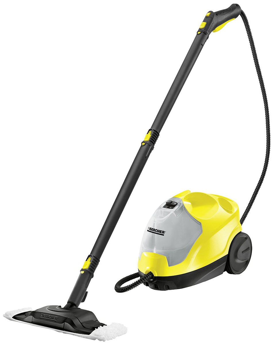 Karcher 15124050 SC 4 пароочиститель15124050 Karcher 15124050 SC 4 пароочиститель15124050Пароочиститель Karcher SC 4 легок в применении и имеет много полезных функций. Насадка для пола Comfort plus с гибким соединением и большой рабочей площадью обеспечит оптимальные результаты уборки. Инновационная технология бесконтактной замены салфетки для пола делает использование практичным и удобным. Интенсивность подачи пара может быть отрегулирована в зависимости от загрязнения и поверхности. Универсальные аксессуары сделают кафель, плиту, вытяжку и стыки идеально чистыми. Съемный перезаполняемый бачок для воды позволит не делать долгих перерывов в работе. Пароочиститель Karcher SC4 очищает без химикатов и убивает 99,99% бытовых микробов на твердых покрытиях.Индикация включения, готовности к работе, уровня воды, отсутствия воды, режима работыСъемный резервуар для водыГоризонтальная парковкаПрорезиненные колесаМаксимальное давление пара: 3,5 бар Время нагрева: 4 мин Производительность по площади: 100 м2