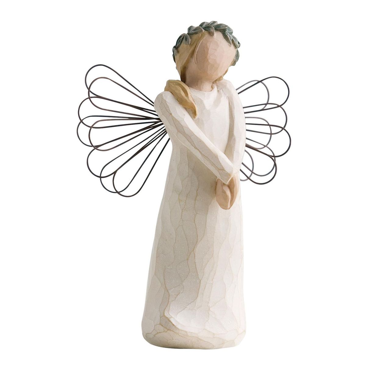 Фигурка декоративная Willow Tree Ангел праздника, высота 10,5 см26108 Фигурка декоративная Willow Tree Ангел праздника, высота 10,5 см26108Декоративная фигурка Willow Tree создана канадским скульптором Сьюзан Лорди. Фигурка выполнена из искусственного камня (49% карбонат кальция мелкозернистой разновидности, 51% искусственный камень).Фигурка Willow Tree – это настоящее произведение искусства, образная скульптура в миниатюре, изображающая эмоции и чувства, которые помогают чувствовать себя ближе к другим, верить в мечту, выражать любовь.Фигурка помещена в красивую упаковку.Купить такой оригинальный подарок, значит не только украсить интерьер помещения или жилой комнаты, но выразить свое глубокое отношение к любимому человеку. Этот прекрасный сувенир будет лучшим подарком на день ангела, именины, день рождения, юбилей.