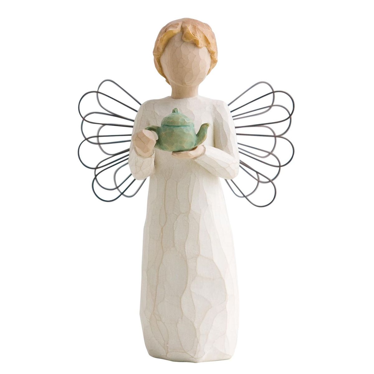 Фигурка декоративная Willow Tree Ангел кухни, высота 9,5 см26144 Фигурка декоративная Willow Tree Ангел кухни, высота 9,5 см26144Декоративная фигурка Willow Tree создана канадским скульптором Сьюзан Лорди. Фигурка выполнена из искусственного камня (49% карбонат кальция мелкозернистой разновидности, 51% искусственный камень).Фигурка Willow Tree – это настоящее произведение искусства, образная скульптура в миниатюре, изображающая эмоции и чувства, которые помогают чувствовать себя ближе к другим, верить в мечту, выражать любовь.Фигурка помещена в красивую упаковку.Купить такой оригинальный подарок, значит не только украсить интерьер помещения или жилой комнаты, но выразить свое глубокое отношение к любимому человеку. Этот прекрасный сувенир будет лучшим подарком на день ангела, именины, день рождения, юбилей.