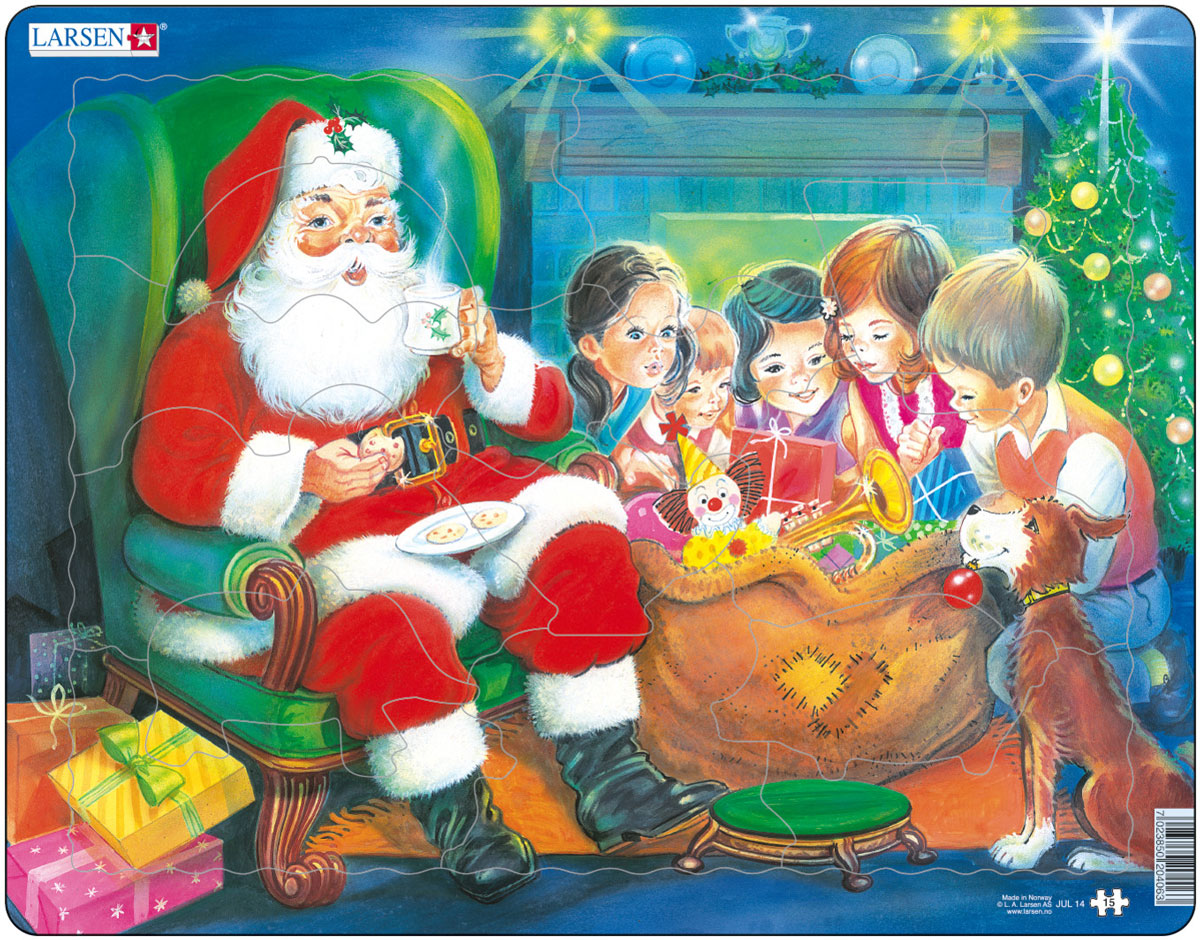 Larsen Пазл Санта с детьми